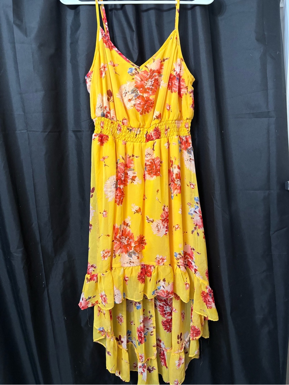 AUW Yellow Floral Maxi Dress